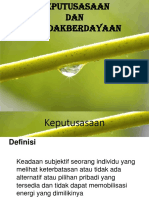 Keputusasaan Dan Ketidakberdayaan