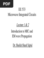 EE 533 EE 533 Microwave Integrated Circuits Microwave Integrated Circuits