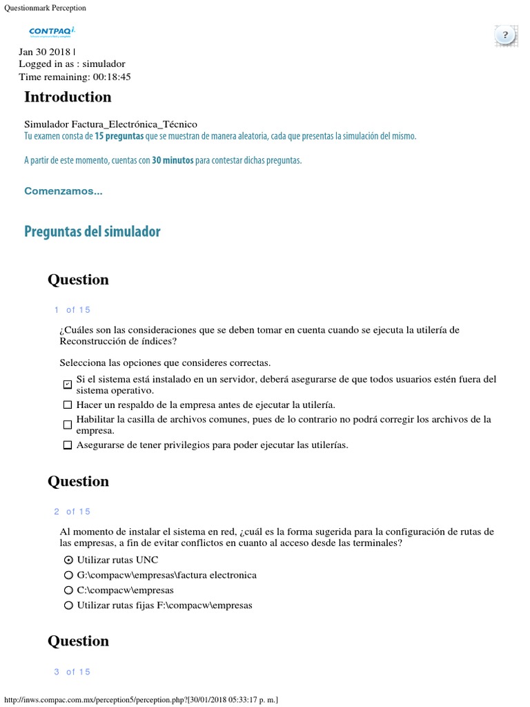 Questionmark Perception 2 | PDF | Archivo de computadora | Factura