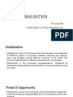 Globalisation: Presented by Ansha Malar A. & Priya Dharshini V.G