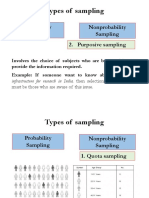 Types of Sampling: Probability Sampling Nonprobability Sampling 2. Purposive Sampling