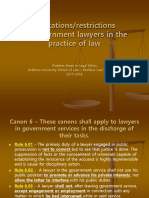 Restrictions of Government Lawyers
