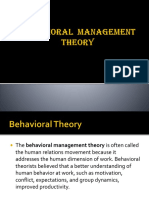 Behavioral Theory