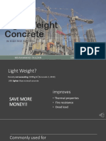 Light Weight Concrete: Muhammad Fauzan 10050787