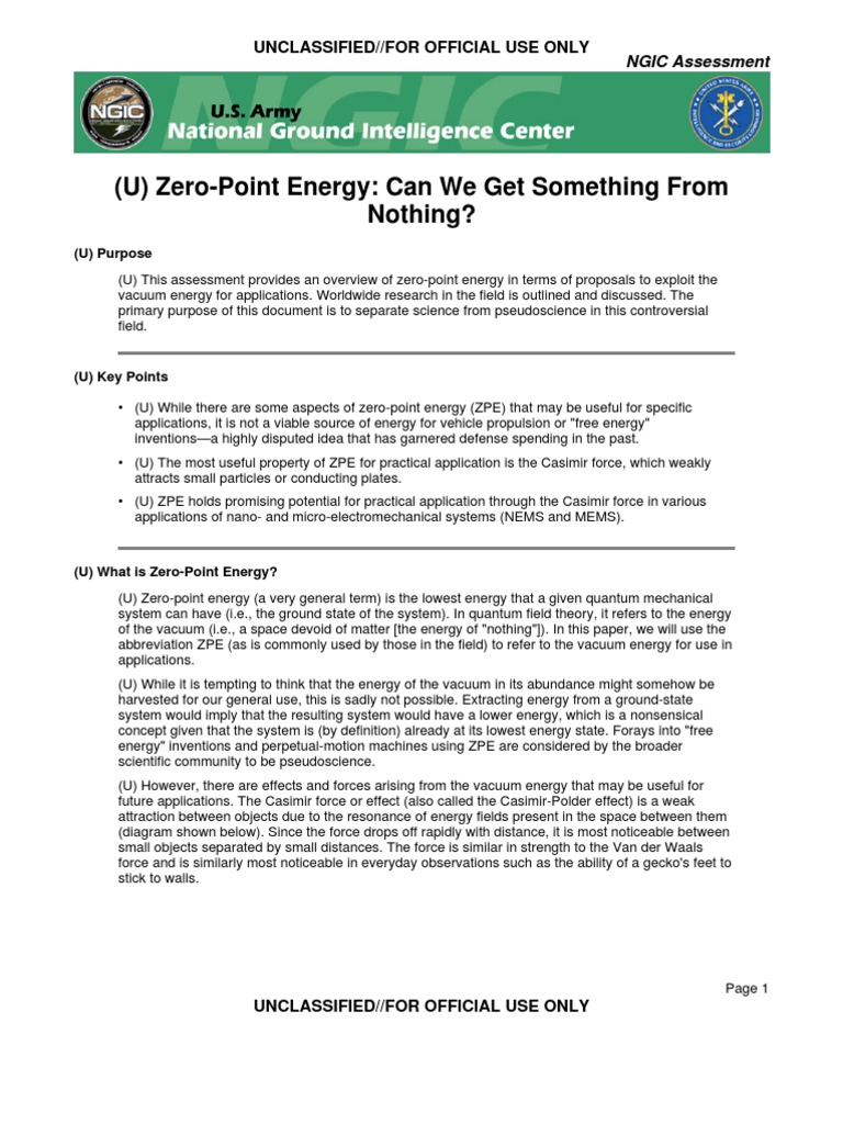 Zero Point Energy Pdf Force Physics