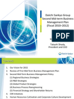 Daiichi Sankyo Group Second Mid Term Business Management Plan (Fiscal 2010-2012)