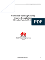Customer Training Catalog Course Descriptions: LTE Product Technical Training