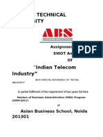 Swot Analysis of Indian Telecom Industry..
