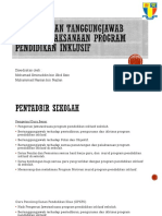 Peranan Dan Tanggungjawab Dalam Pelaksanaan Program Pendidikan Inklusif