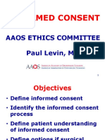 Informed Consent: Aaos Ethics Committee Paul Levin, MD