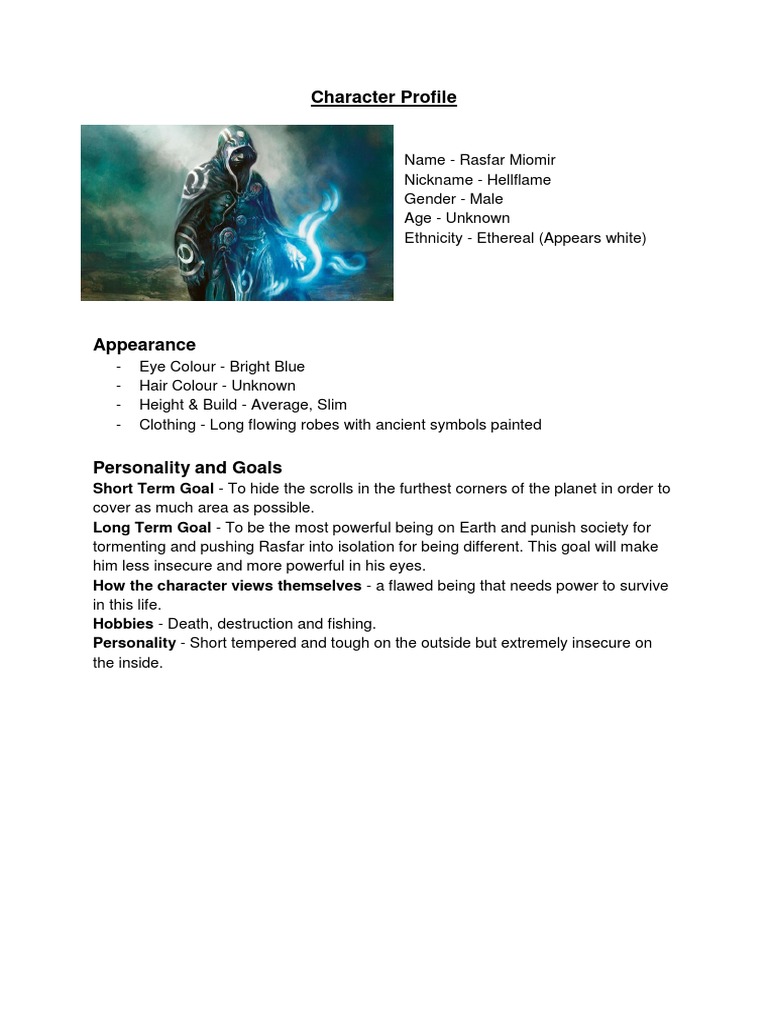 Character Profile | PDF
