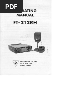 Yaesu FT-212RH Operating Manual | PDF