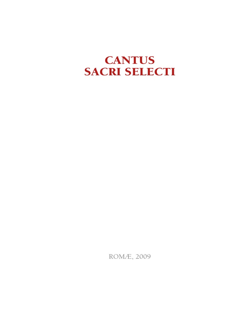 333 - Cantus Sacri Selecti | PDF