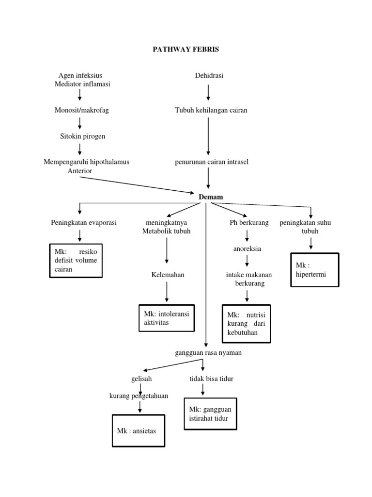 Pathway Diagnosa Febris dan Hipertermi | PDF