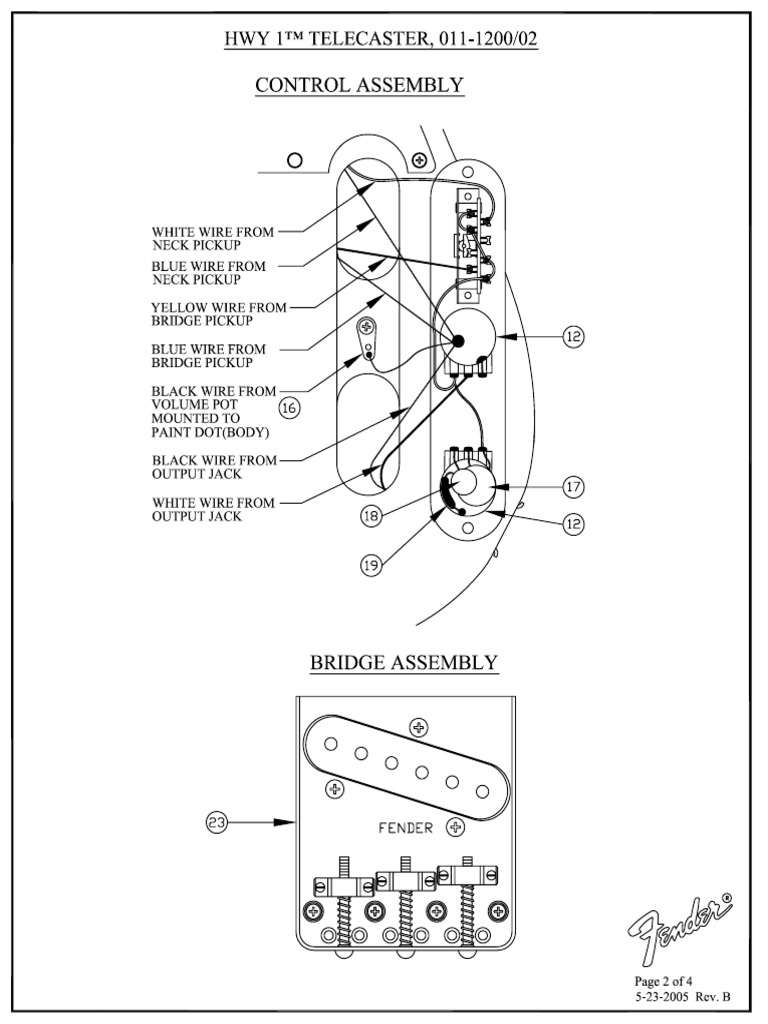 Telecaster Wiring Diagrams Guide | PDF | Musical Instruments | Guitar ...