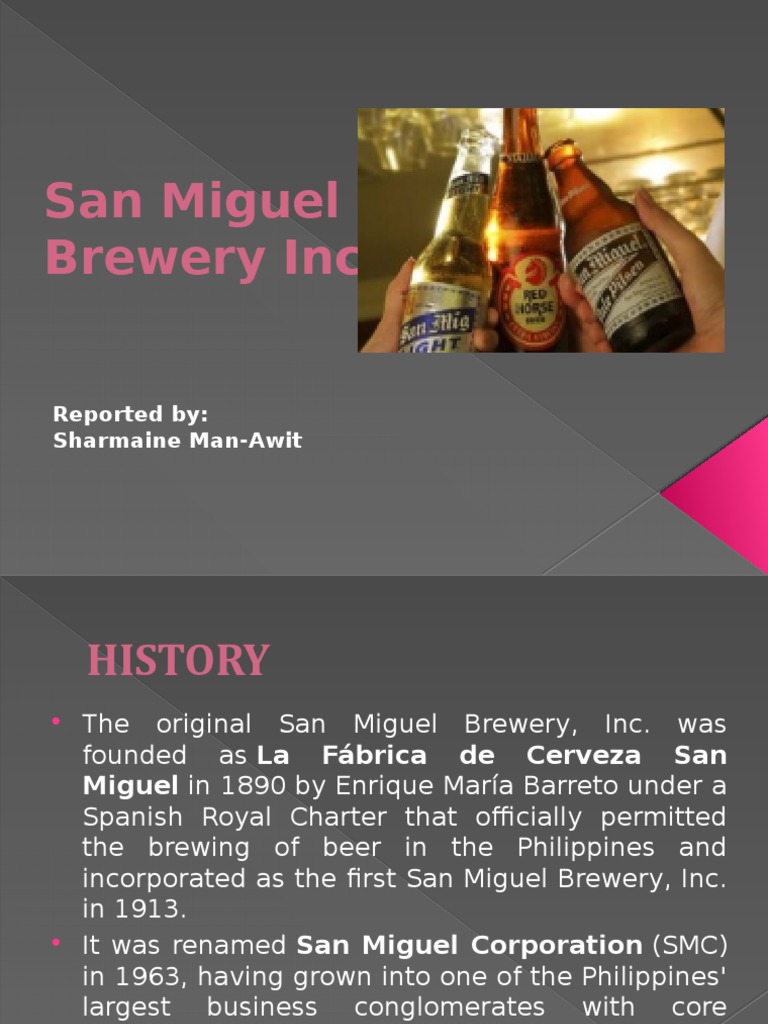 San Miguel Brewey Incpptx San Miguel Corporation Beer