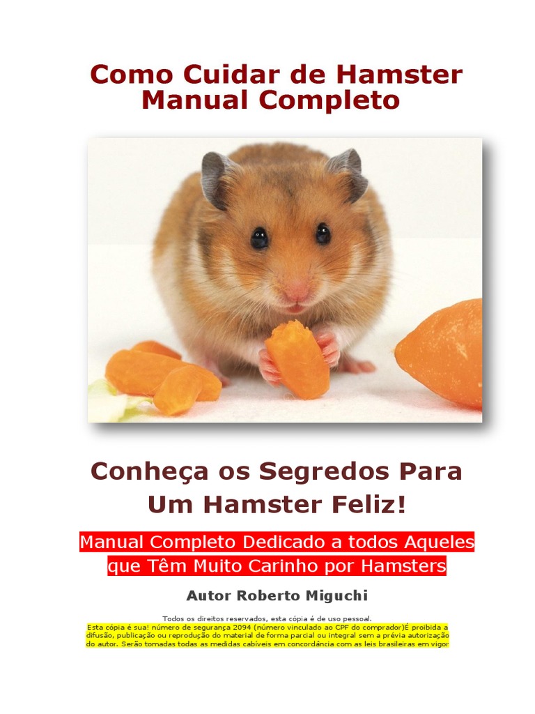 Livro Hamster Feliz PDF | PDF | Cães | Alimentos