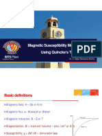 Magnetic Susceptibility Measurement Using Quincke's Tube: BITS Pilani