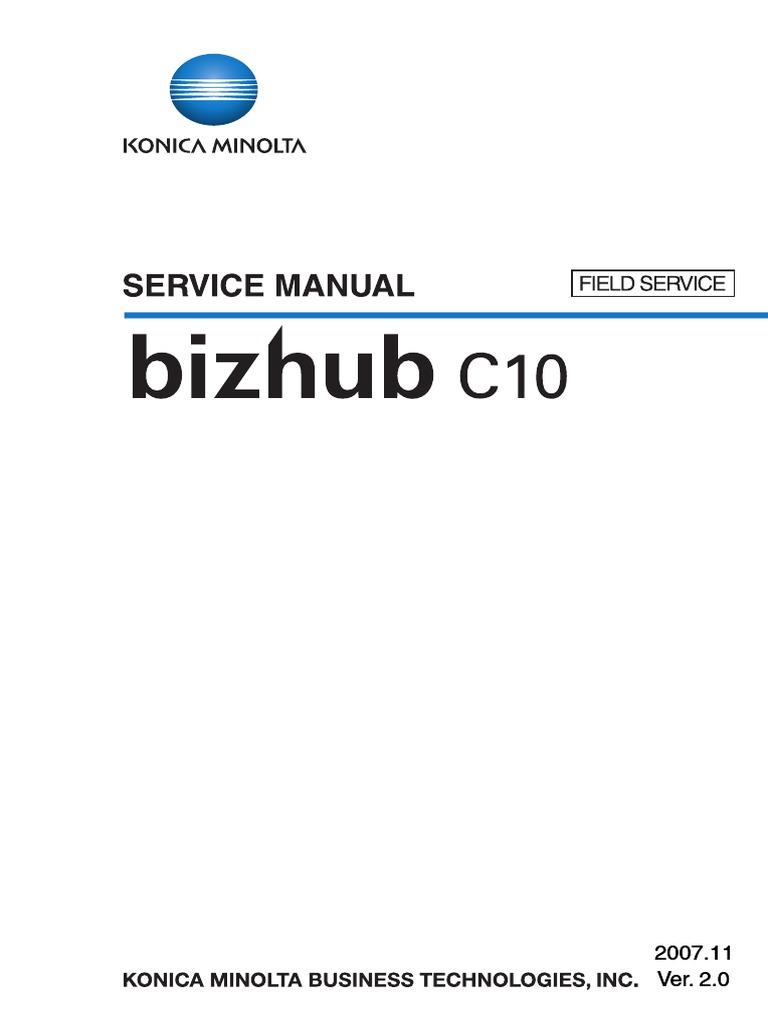 Konica-Minolta Bizhub Printer C10 Parts and Service Manual | Ac Power Plugs  And Sockets | Electrical Connector