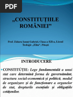 Prezentare Constitutiile Romaniei Cls. 12