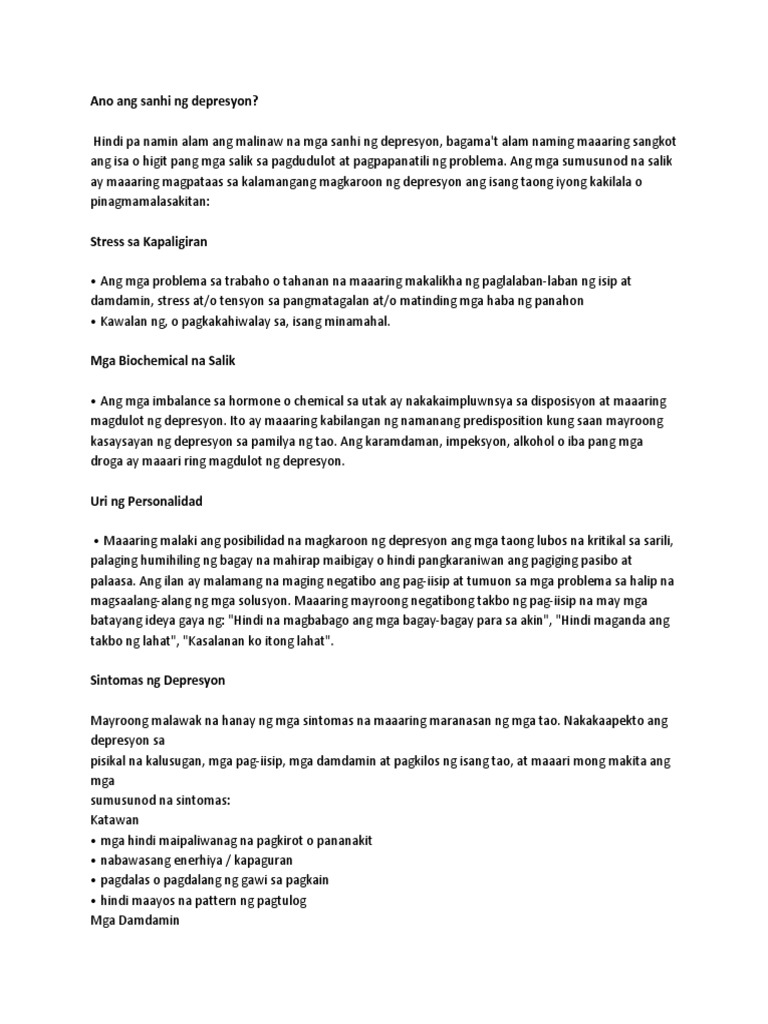 Depresyon | PDF