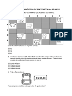 Avaliação Diagnóstica de Matemática para 4o Ano