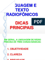 Linguagem e Texto Radiofônicos