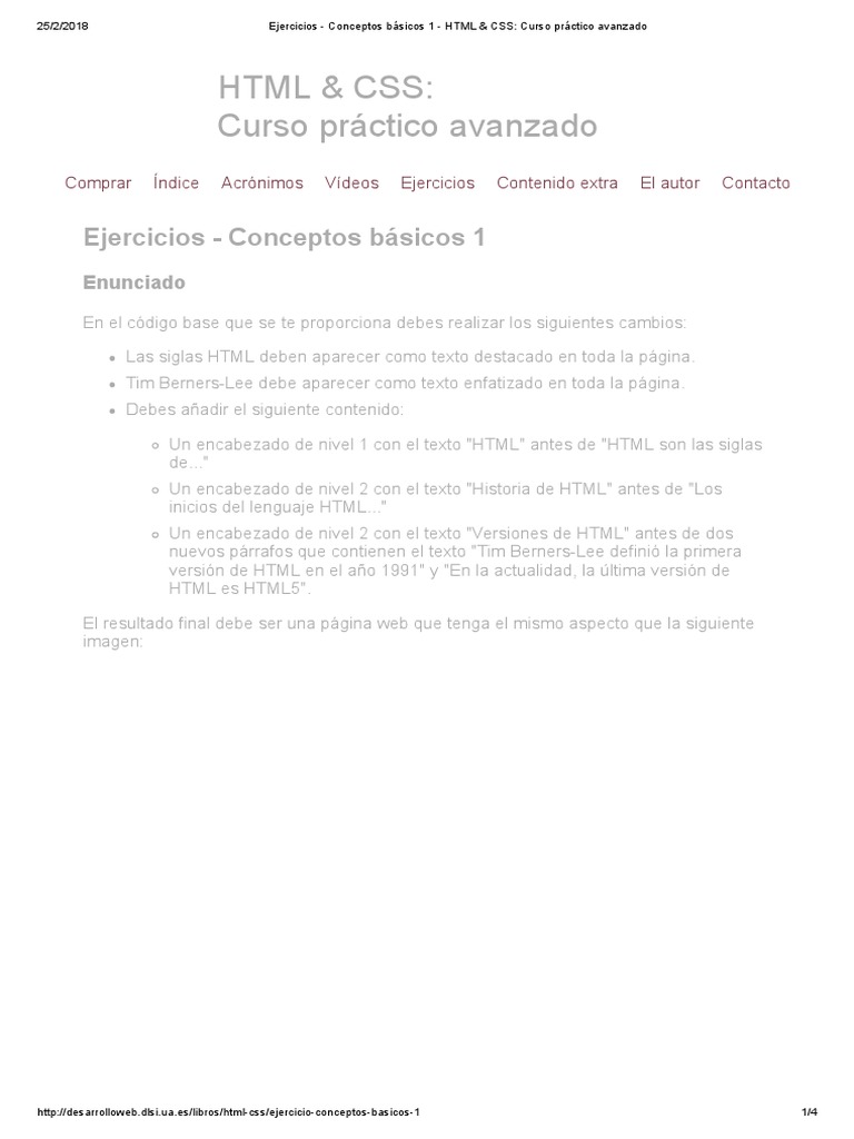 Ejercicios - Conceptos Básicos 1 - HTML & CSS_ Curso Práctico Avanzado ...