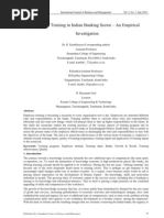 Impact of Training in Indian Banking Sector - An Empirical Investigation