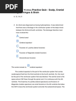 U Michigan Written Practice Quiz Brain and Meninges