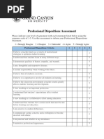 Professional Dispositions