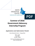 Chicago Government Advocacy Internship Application