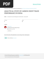 Analytical Study of Carbon Trade Performance in India