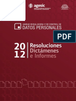 Libro Resoluciones URCDP 2012