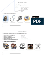 Places in A Town Worksheet