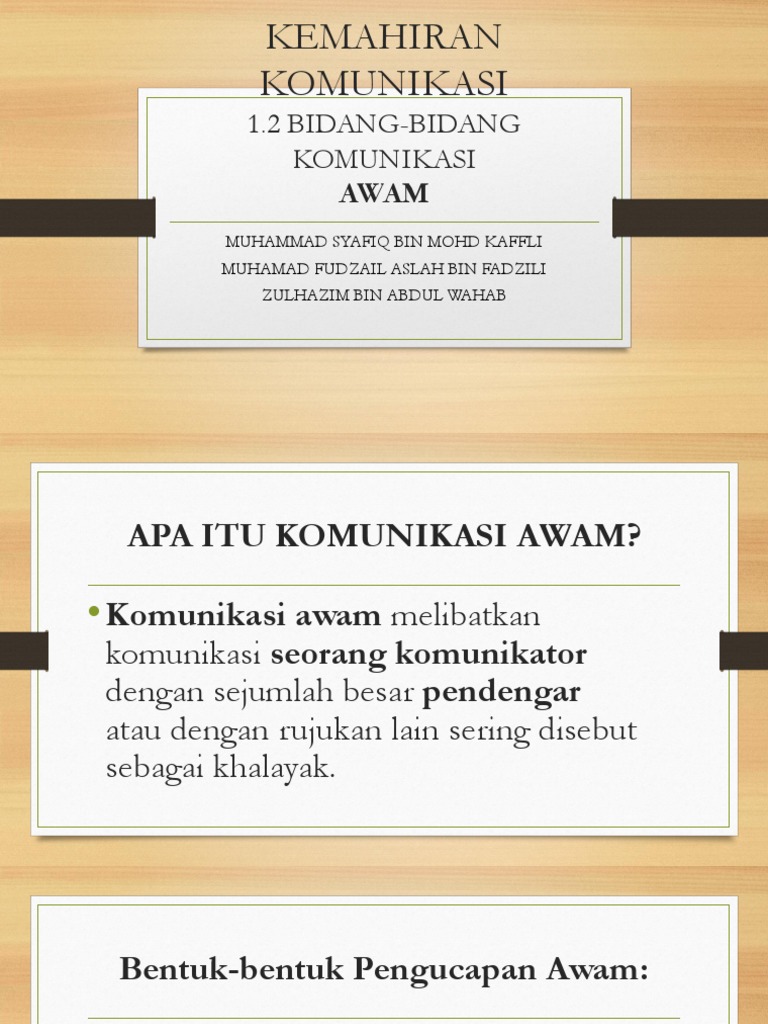 Kemahiran Komunikasi Pdf