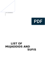 List of Possible Mujaddids and Claimants