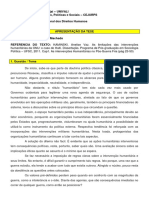 TESE - As Limitações Das Intervenções Humanitárias Da ONU