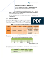 Resumen Ejecutivo Del Proyecto "Reevaluación Al Estudio de Impacto Y Plan de Manejo Ambiental Expost Del Complejo Drago Área Shushufindi Bloque 57 PDF