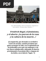 Friedrich Hegel, el feminismo, y el aborto