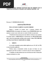 ALEGAÇÕES FINAIS - TRIBUNAL DO JÚRI