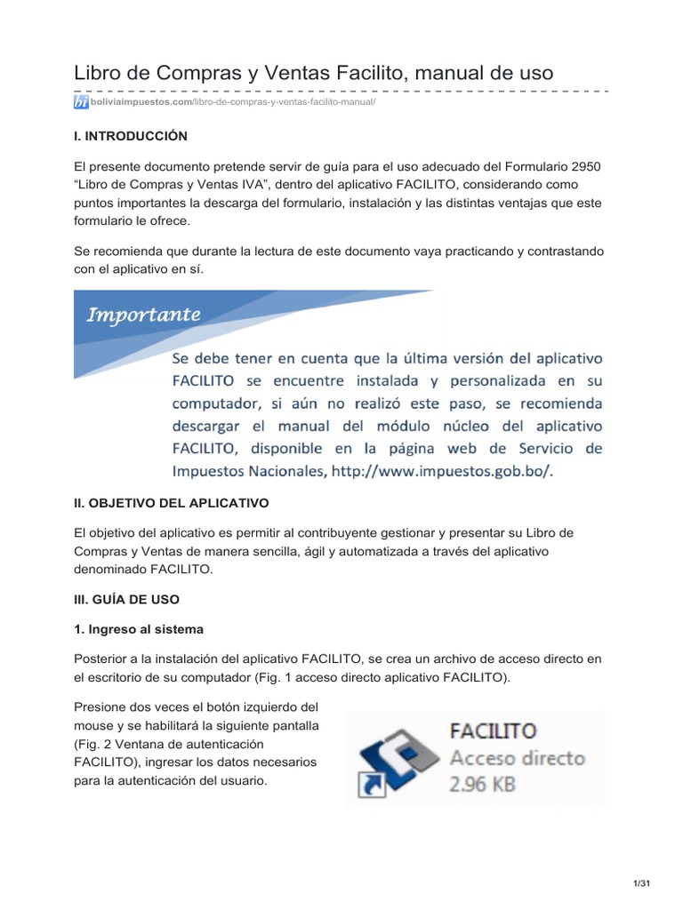 Libro de Compras y Ventas Facilito Manual de Uso | Descargar gratis PDF ...