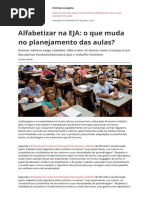 Alfabetizar Na Eja o Que Muda No Planejamento Das Aulas