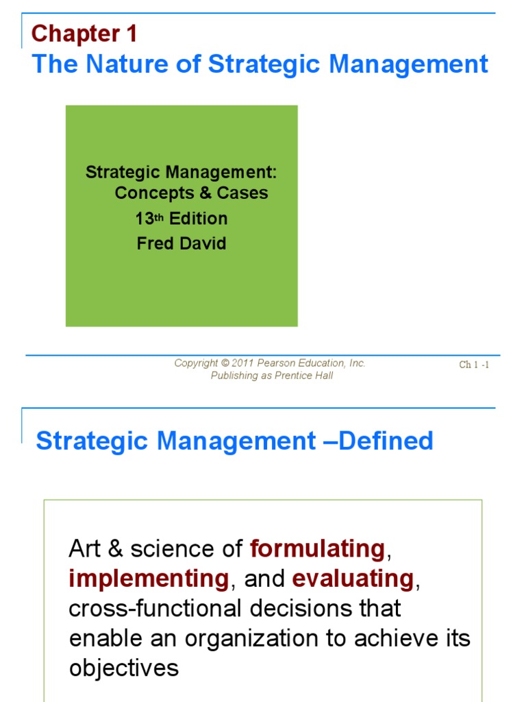 David Sm13 PPT 01 | PDF | Strategist | Strategic Management
