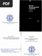 Manual de Psicoterapias Cognitivas - Isabel Caro (1997)