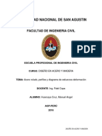 informe de acero rolado