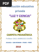 Carpeta Pedagogica Docente de Secundaria