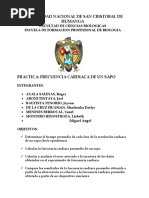 Frecuencia Cardiaca de Un Sapo