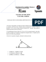 Taller Ley Seno y Coseno