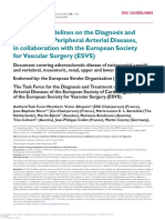 ESC Guidelines on Diagnosis and Treatment of Peripheral Arterial Diseases